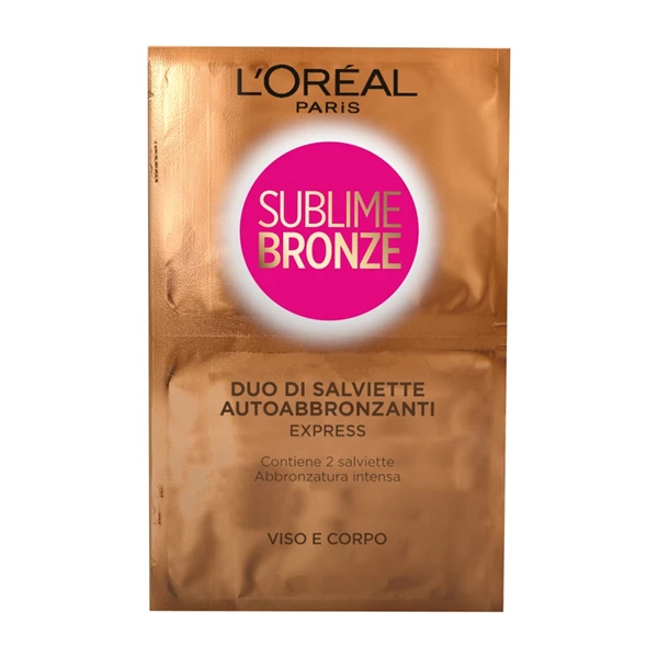 L'Oreal Sublime Bronze Duo Salviette Autoabbronzanti 1 L'Oreal Sublime Bronze Duo Salviette Autoabbronzanti
