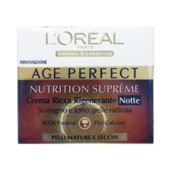 L'Oreal Crema Per Il Viso Age Perfect Nutrition Supreme Notte Rigenerante Paris Dermo Expertise 50Ml