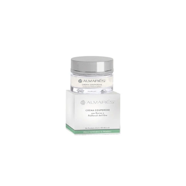 Almarés - Crema Couperose Con Escina E Polifenoli Dell'uva Pelli Sensibili E Fragili 50 Ml 1 Almarés - Crema Couperose Con Escina E Polifenoli Dell'uva Pelli Sensibili E Fragili 50 Ml