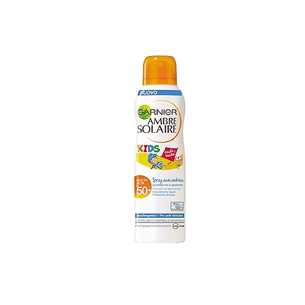 Garnier - Ambre Solaire Kids Spray Anti-sabbia Spf 50+ 200 Ml 1 Garnier - Ambre Solaire Kids Spray Anti-sabbia Spf 50+ 200 Ml