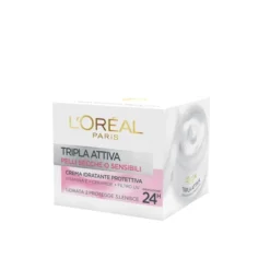 L'Oreal Crema Viso Tripla Attiva Idratante Protettiva Pelli Secche O Sensibili 50 Ml