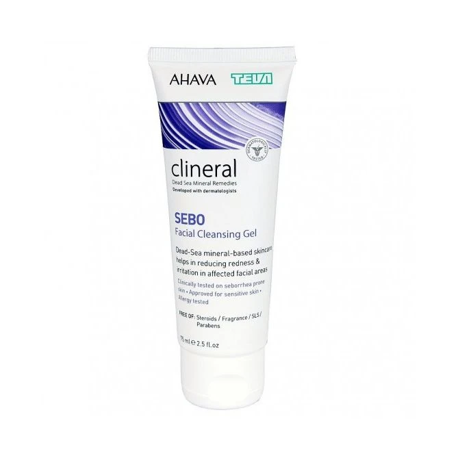 AHAVA CLINERAL SEBO FACIAL CLEAN GEL 75ML 1 AHAVA CLINERAL SEBO FACIAL CLEAN GEL 75ML
