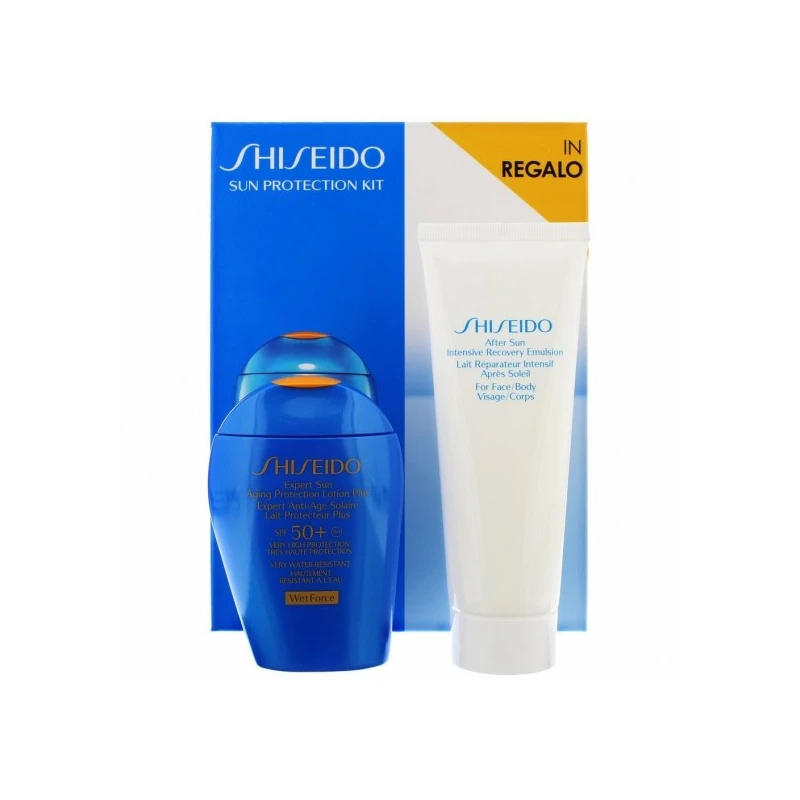 Shiseido - Cofanetto Sun Protection - Expert Sun Aging Protection Lotion Spf50 100ml + After Sun Emulsion 100ml 1 Shiseido - Cofanetto Sun Protection - Expert Sun Aging Protection Lotion Spf50 100ml + After Sun Emulsion 100ml
