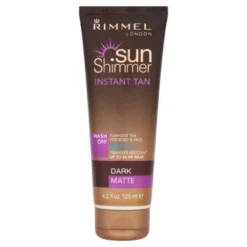 Rimmel - Instant Tan Sun Shimmer - Wash Off Water Resistant 125 Ml Dark Matte