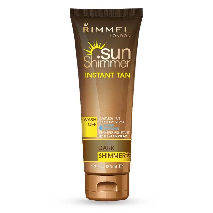 Rimmel - Instant Tan Sun Shimmer - Wash Off Water Resistant 125 Ml - Dark Shimmer 1 Rimmel - Instant Tan Sun Shimmer - Wash Off Water Resistant 125 Ml - Dark Shimmer