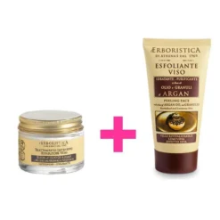 L'Erboristica Crema Viso Argan 50 Ml + Esfoliante Viso 75 Ml