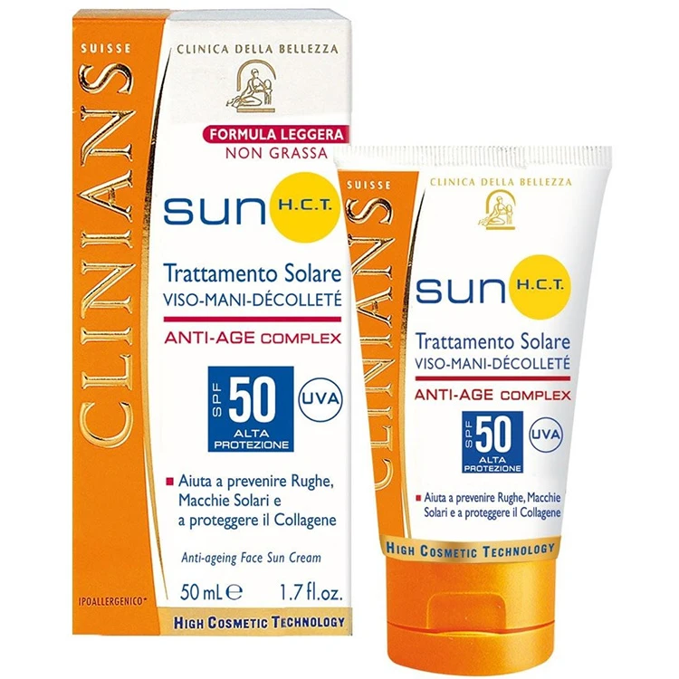 Clinians Trattamento Solare Viso-Mani-Decollete' SPF 50 1 Clinians Trattamento Solare Viso-Mani-Decollete' SPF 50