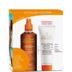 Collistar Kit Olio Secco Superabbronzante Idratante Water Resistant + Balsamo Doposole Idratante Restitutivo