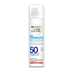 Garnier Ambre Solaire Advanced Sensitive Spray Protettivo Viso SPF 50+ 75 Ml