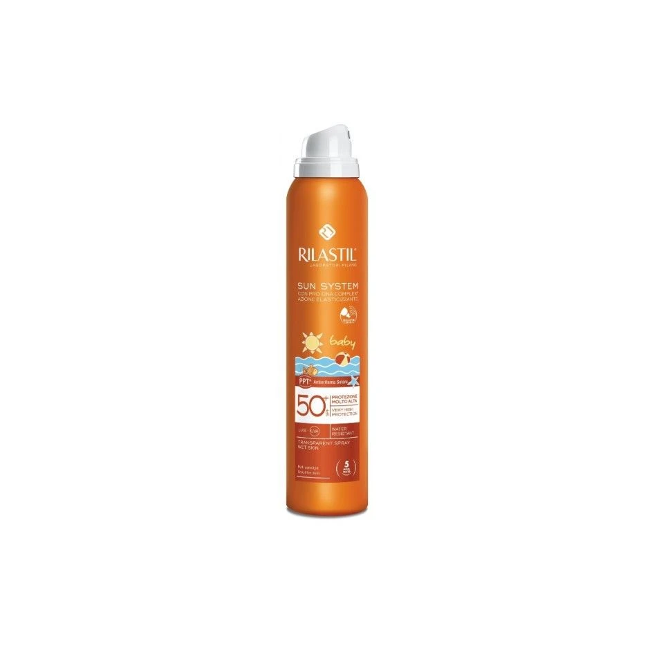 Rilastil Sun System Baby Spray Transparent Protezione Solare SPF 50+ 1 Rilastil Sun System Baby Spray Transparent Protezione Solare SPF 50+