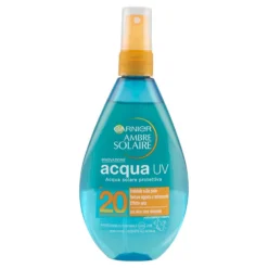 Garnier Ambre Solaire Acqua UV Spray Protezione Solare IP20 Arricchita Con Aloe Vera 150 Ml