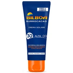 BILBOA CREMA SOLARE VISO E CORPO Protezione Alta SPF 30 75ml Linea BURROCACAO
