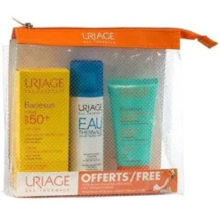 Uriage Eau Thermal Bariesun Kit Protezione Solare 50 Ml Bariesun Crema Solare SPF50+ + 50 Ml Balsamo Riparatore Doposole + 50 Ml Acqua Termale