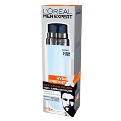 Crema Viso Uomo L'Oreal Men Expert Hydra Energetic Idratazione Intensa Viso E Barba 50 Ml