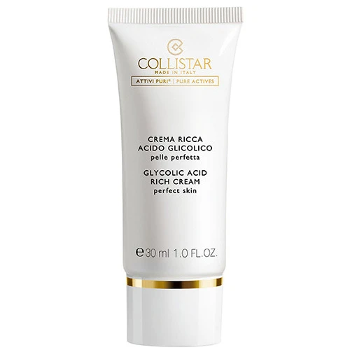 Collistar Attivi Puri Crema Ricca Acido Glicolico Pelle Perfetta 30 Ml 1 Collistar Attivi Puri Crema Ricca Acido Glicolico Pelle Perfetta 30 Ml