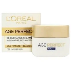 L'Oreal Age Perfect Re-Hydrating Crema Notte Pelli Mature 50 Ml