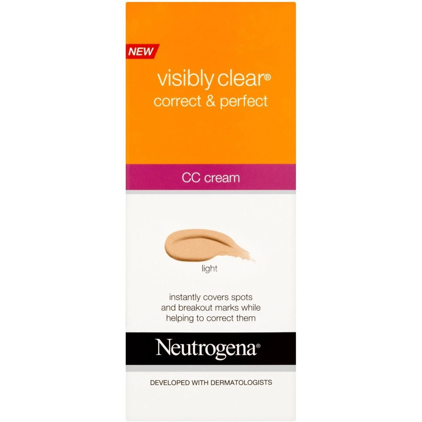 Neutrogena Visibly Clear Correct & Perfect CC Cream Light 50 Ml 1 Neutrogena Visibly Clear Correct & Perfect CC Cream Light 50 Ml