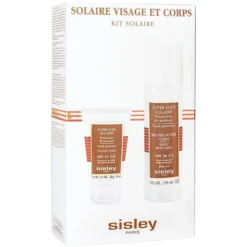 Sisley Kit Solaire Confezione 60 Ml Super Soin Solaire Crema Solare Viso SPF15 + 150 Ml Super Soin Solaire Latte Spray Corpo SPF30